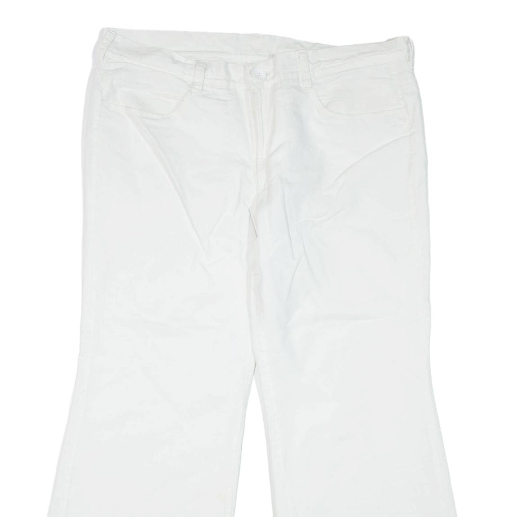 Womens Trousers White Regular Flared W36 L28