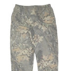 JERZEES Mens Joggers Green Camouflage XL W34 L32 Cotton Blend Relaxed Tapered