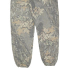 JERZEES Mens Joggers Green Camouflage XL W34 L32 Cotton Blend Relaxed Tapered