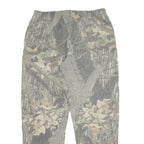 JERZEES Mens Joggers Green Camouflage XL W34 L32 Cotton Blend Relaxed Tapered