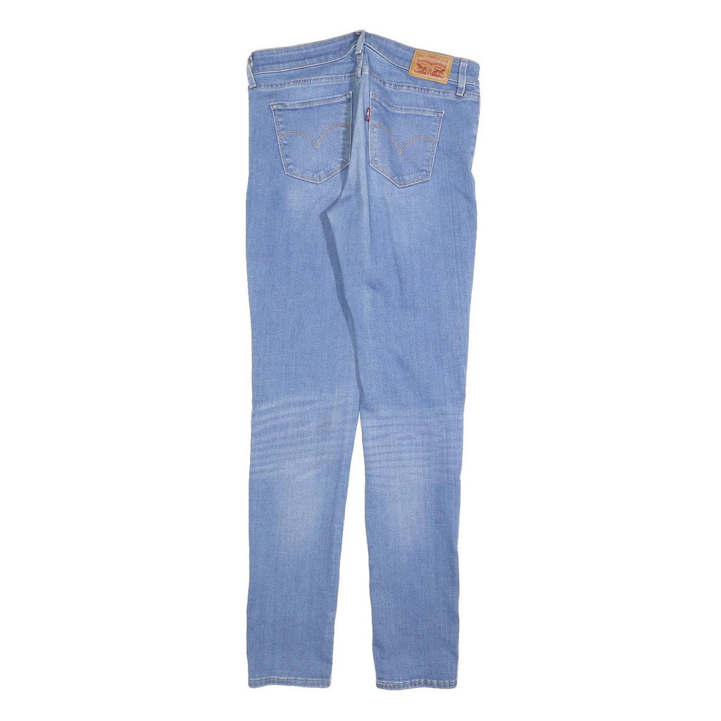 LEVI'S 711 Womens Slim Blue Denim Light W28 L32 Stretch Cotton Blend Jeans