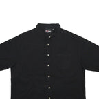 CHASE AUTHENTICS Womens Black Plain Shirt XL Button Casual Cotton Relaxed Fit