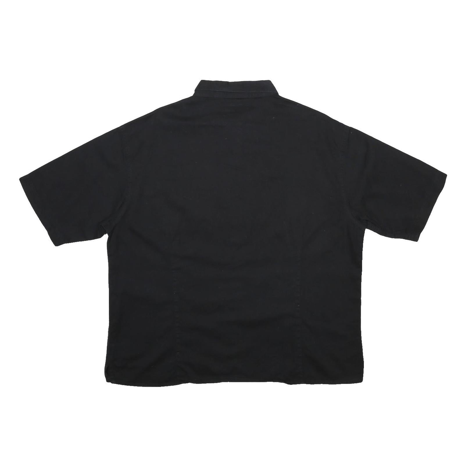 CHASE AUTHENTICS Womens Black Plain Shirt XL Button Casual Cotton Relaxed Fit