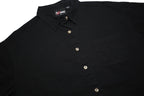 CHASE AUTHENTICS Womens Black Plain Shirt XL Button Casual Cotton Relaxed Fit