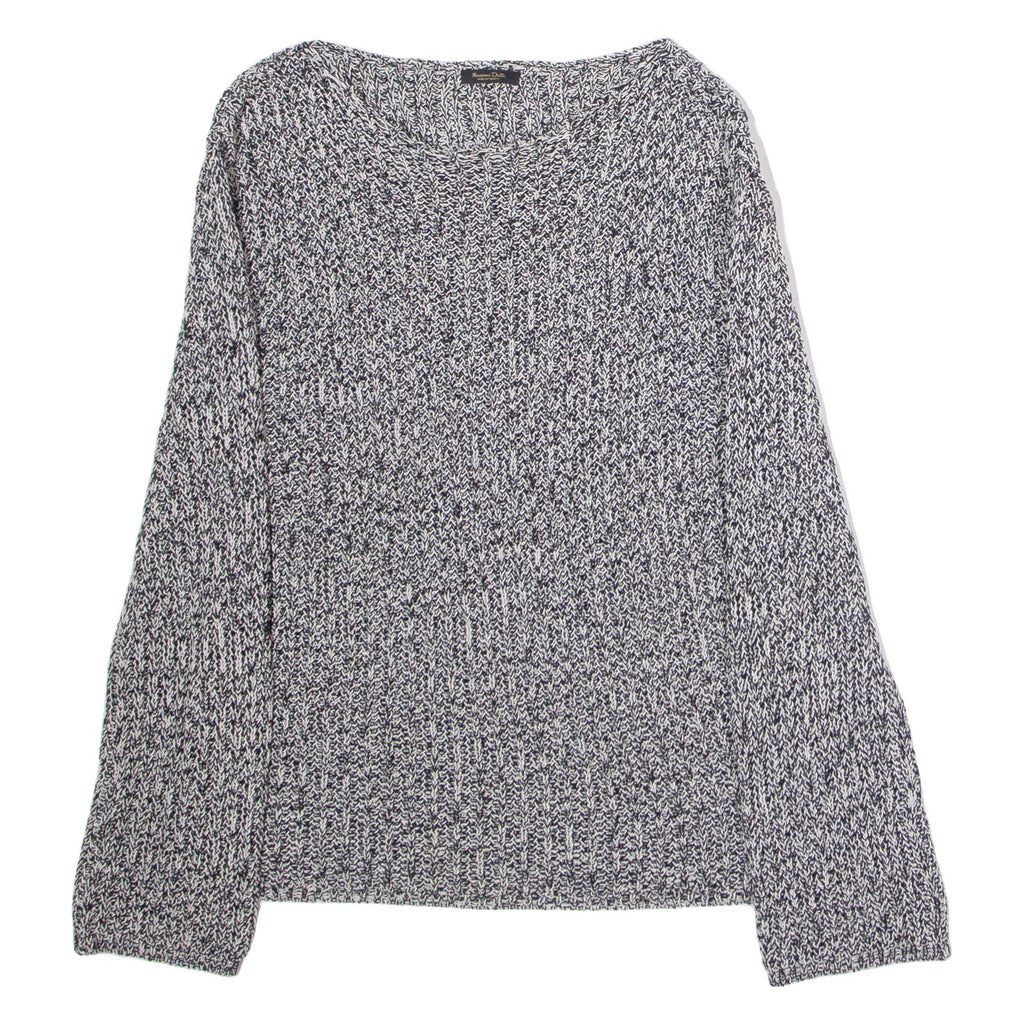 MASSIMO DUTTI Womens Jumper Black Chunky Knit XS