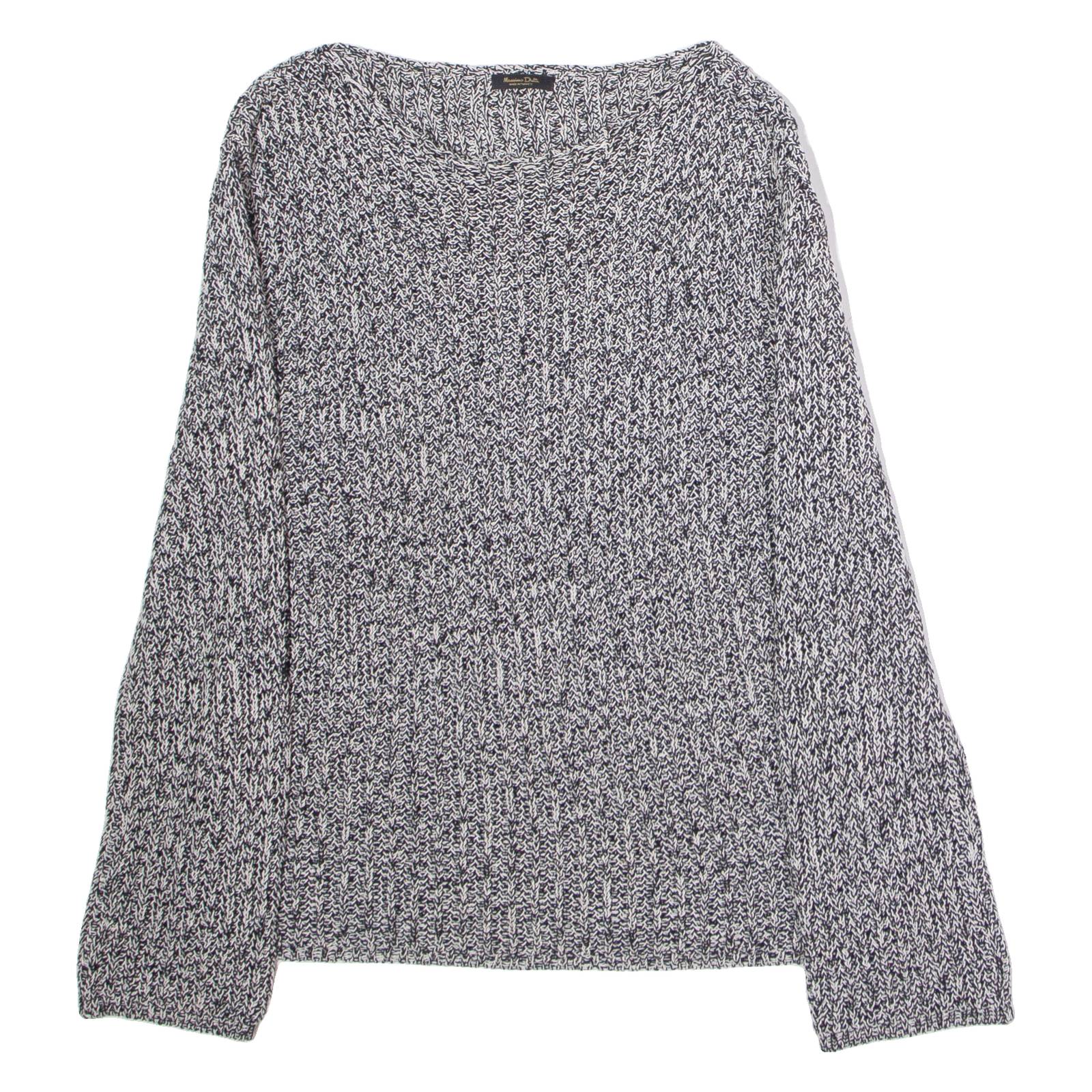 MASSIMO DUTTI Womens Jumper Black Chunky Knit XS