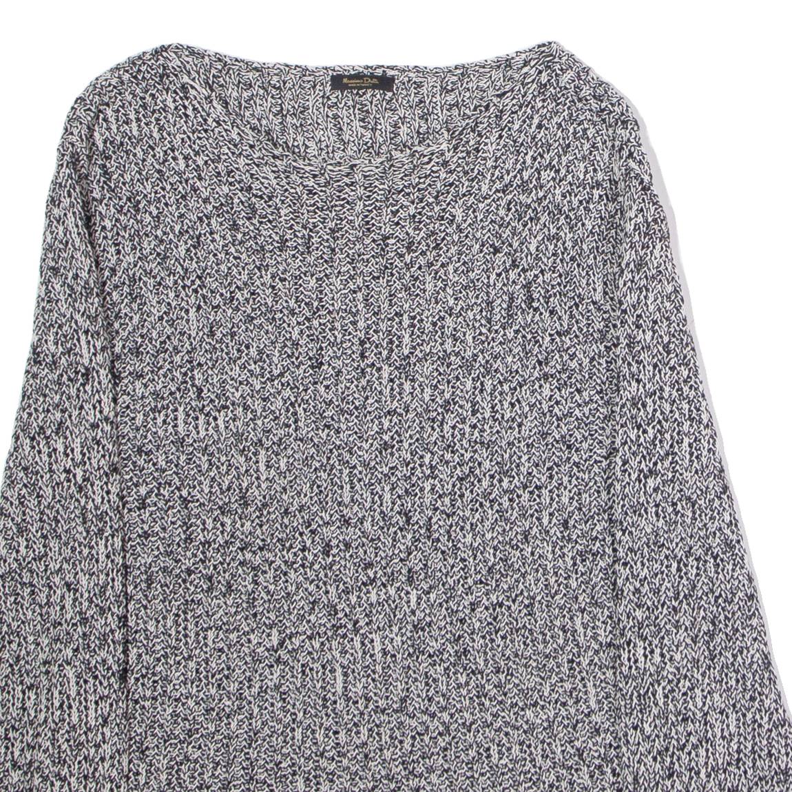 MASSIMO DUTTI Womens Jumper Black Chunky Knit XS