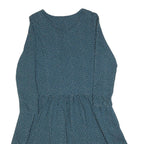 FAT FACE Womens Blue & White Polka Dot Day Dress Cotton Blend Long Sleeve UK 10