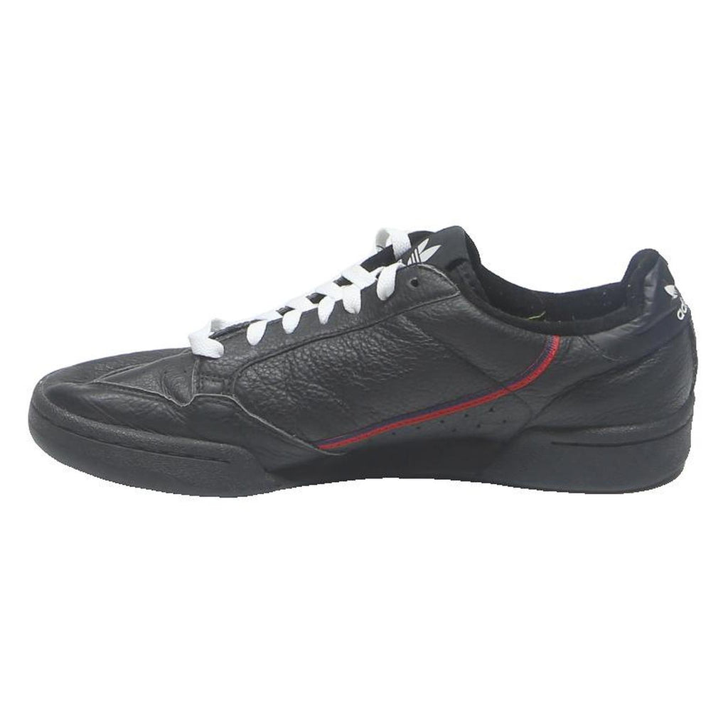ADIDAS Continental 80 Mens Lace-Up Trainers Black Leather UK 10.5 Retro Casual