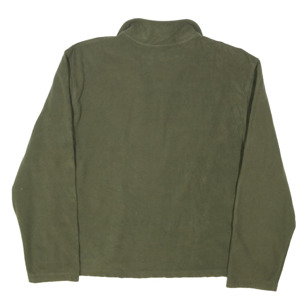 STARTER Mens Green Pullover Plain Crew Neck Basic Knit Jumper L Polyester Blend