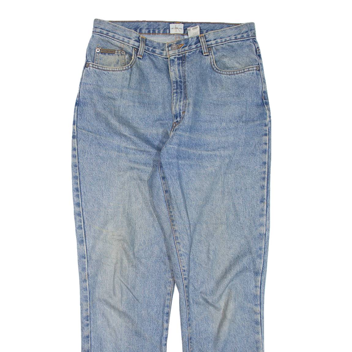 CALVIN KLEIN JEANS Womens Jeans Blue Regular Tapered Stone Wash W31 L30