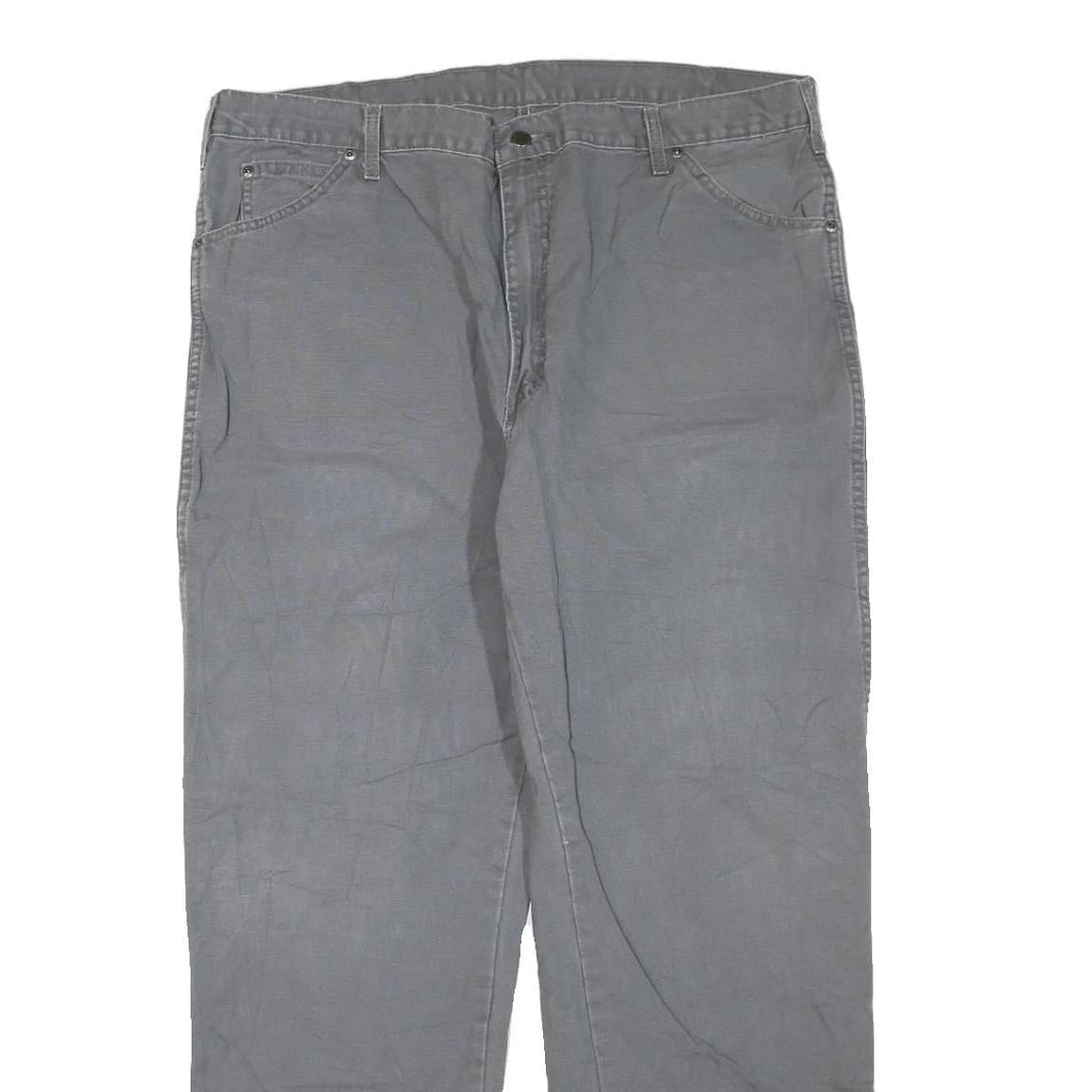 DICKIES Mens Jeans Grey Regular Straight Denim W40 L32 Workwear Utility