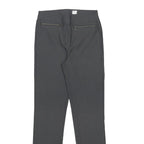 COTTON TRADERS Womens Grey Slim Skinny Woven Trousers W26 L29 Zip Pockets