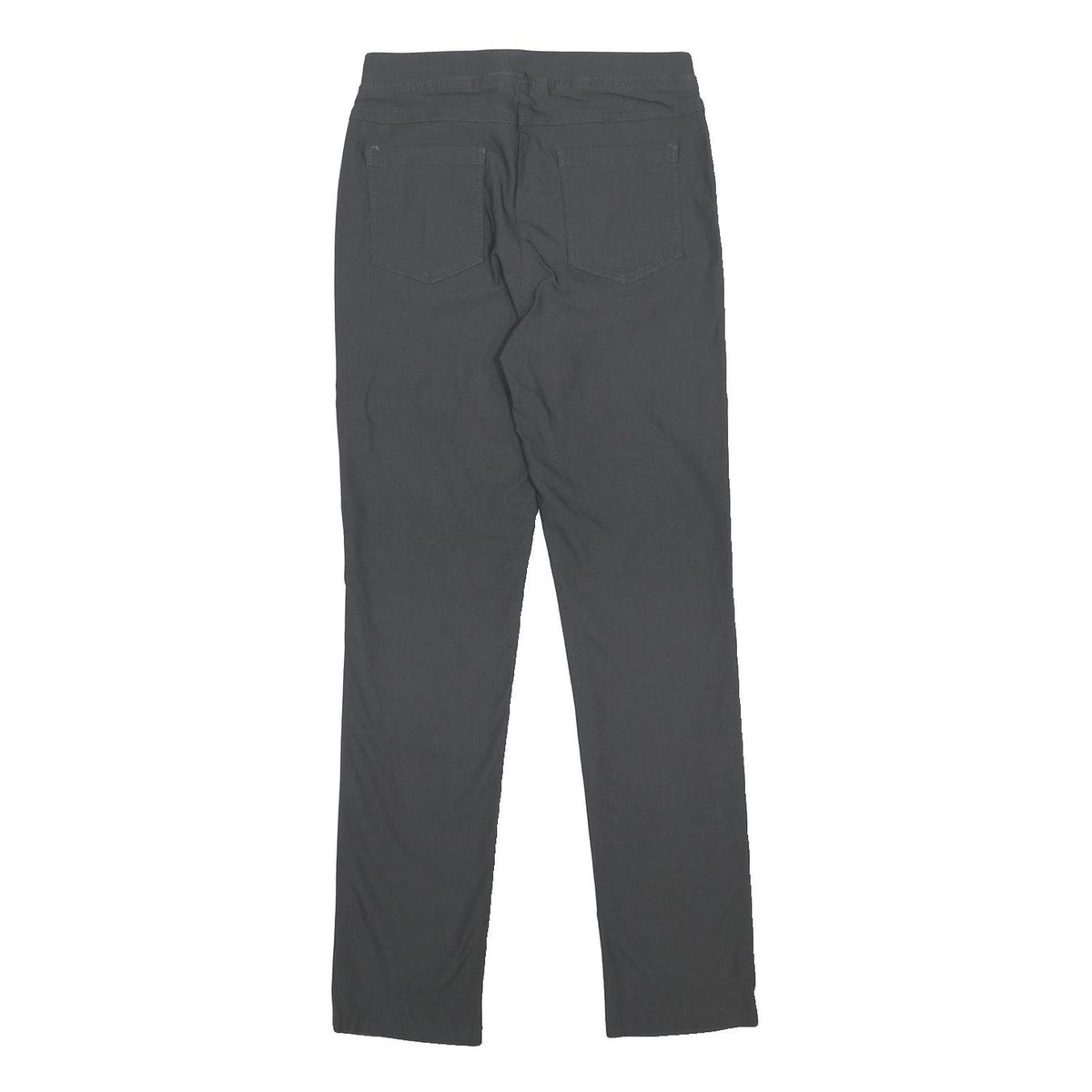 COTTON TRADERS Womens Grey Slim Skinny Woven Trousers W26 L29 Zip Pockets