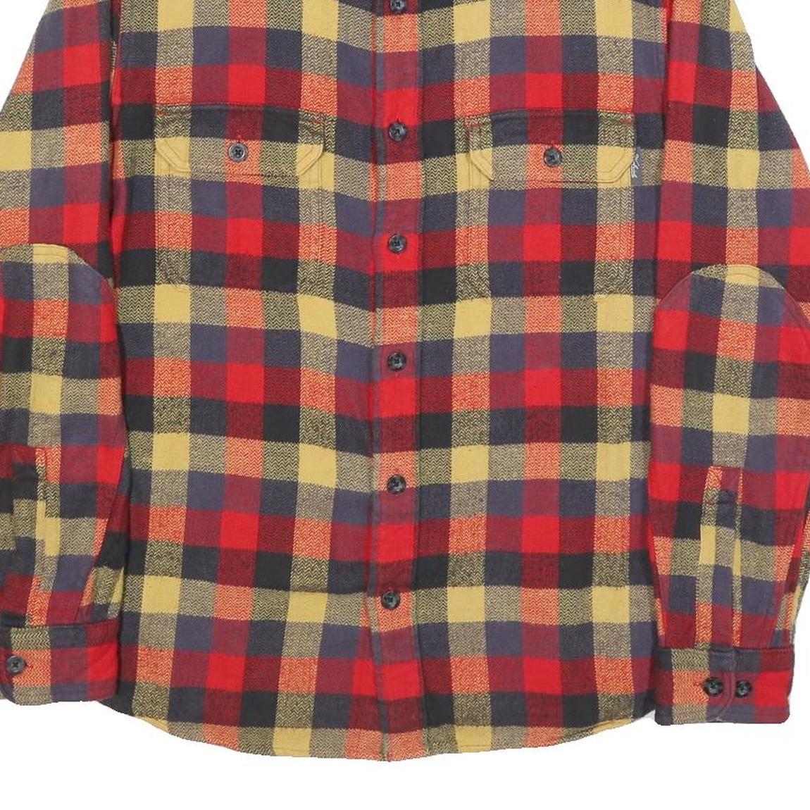 WOOLRICH Mens Red & Yellow Checked Cotton Shirt M Casual Flannel Outdoor
