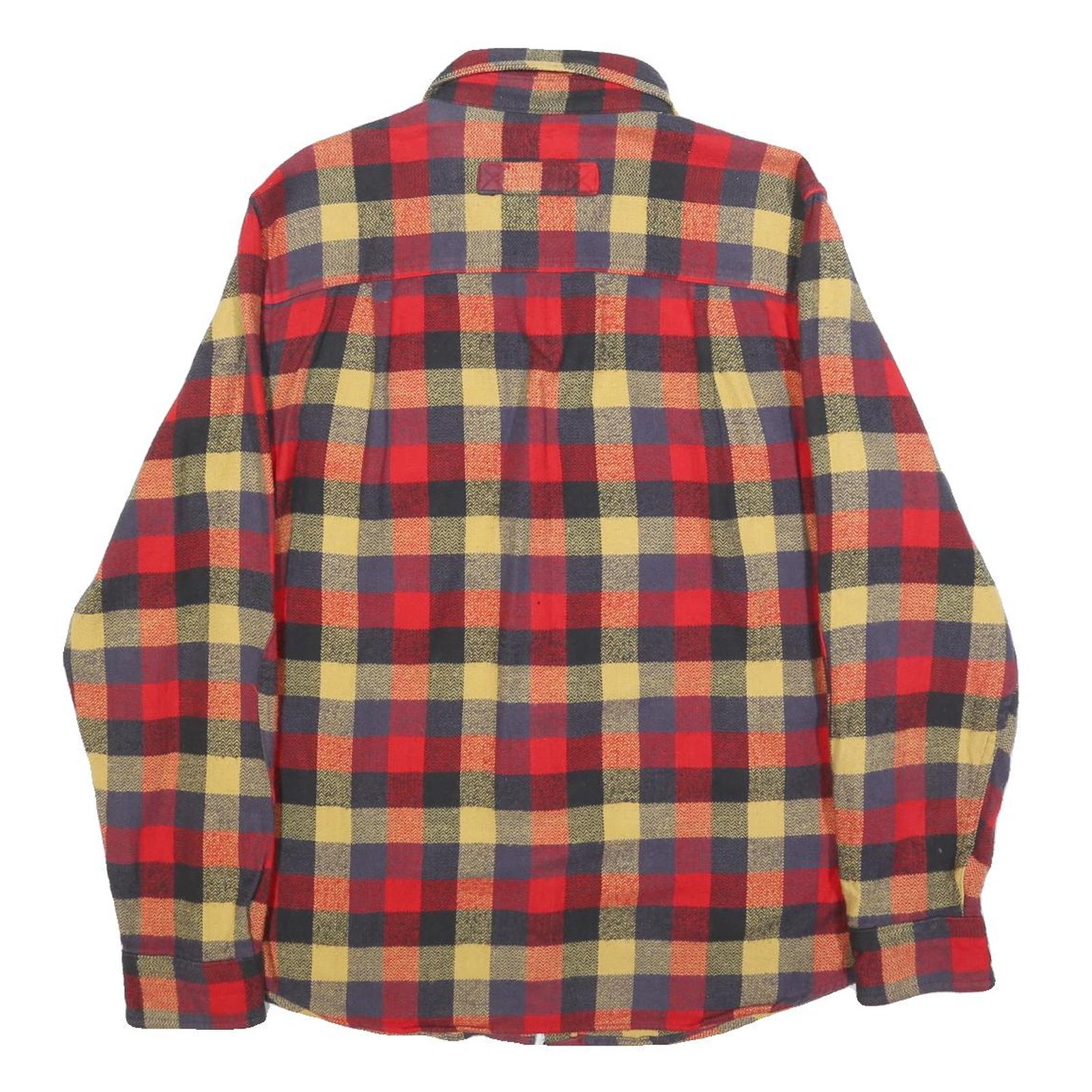 WOOLRICH Mens Red & Yellow Checked Cotton Shirt M Casual Flannel Outdoor