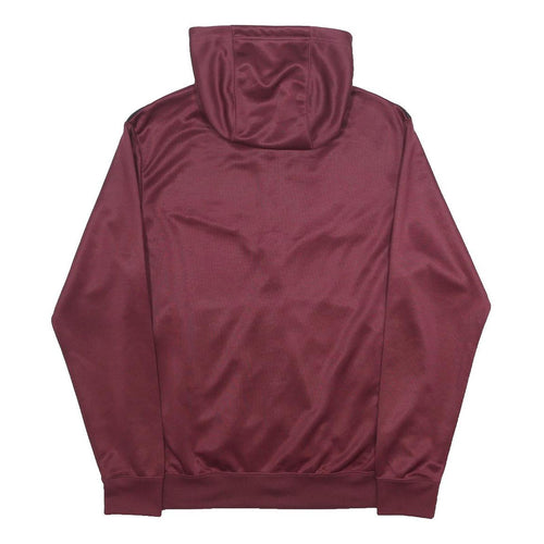 NIKE Mens Burgundy & White Panel Zip Up Jacket S Polyester Sportswear Hoodie