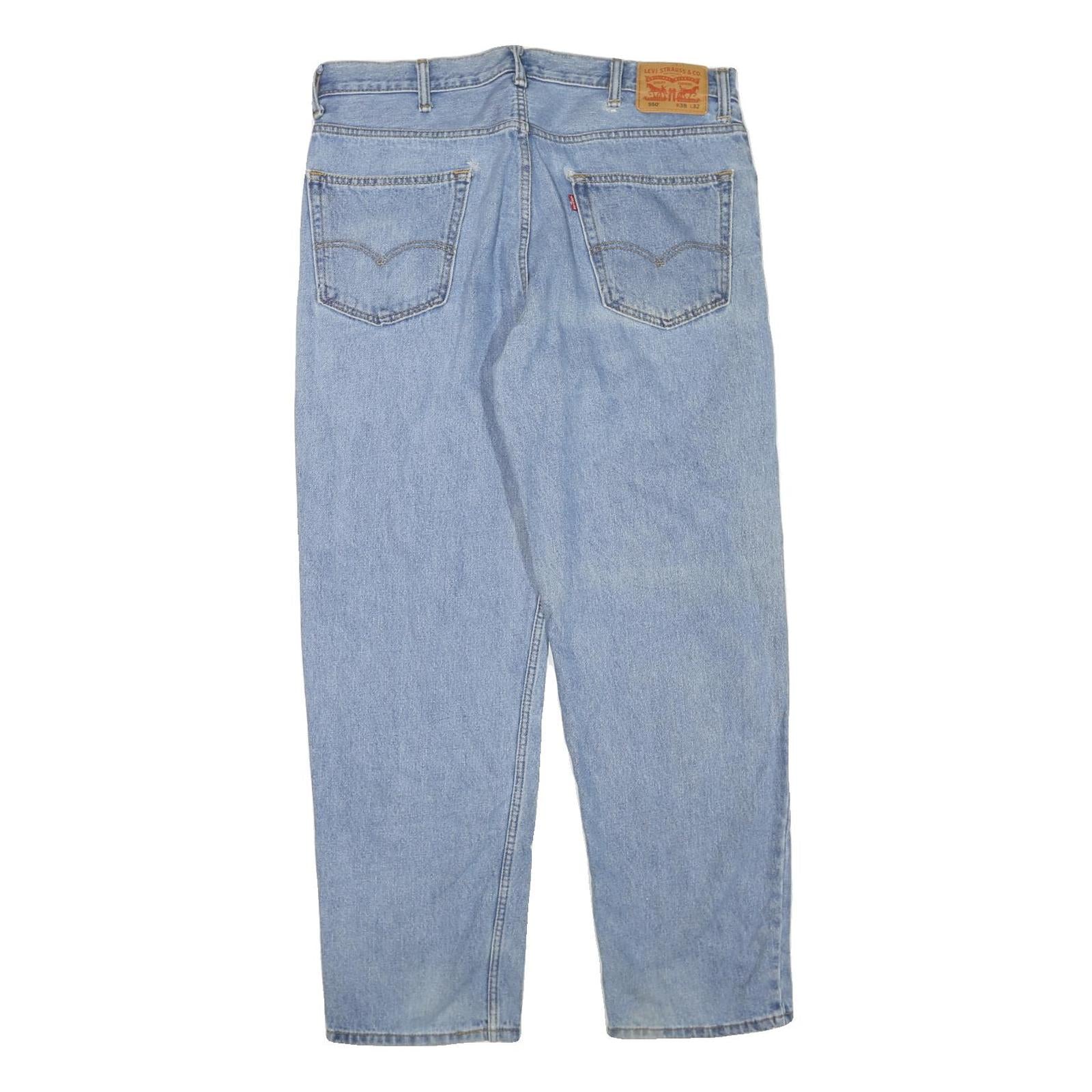 LEVI'S 550 Tapered Mens Jeans Blue Regular Denim Light W38 L32 Classic Cotton