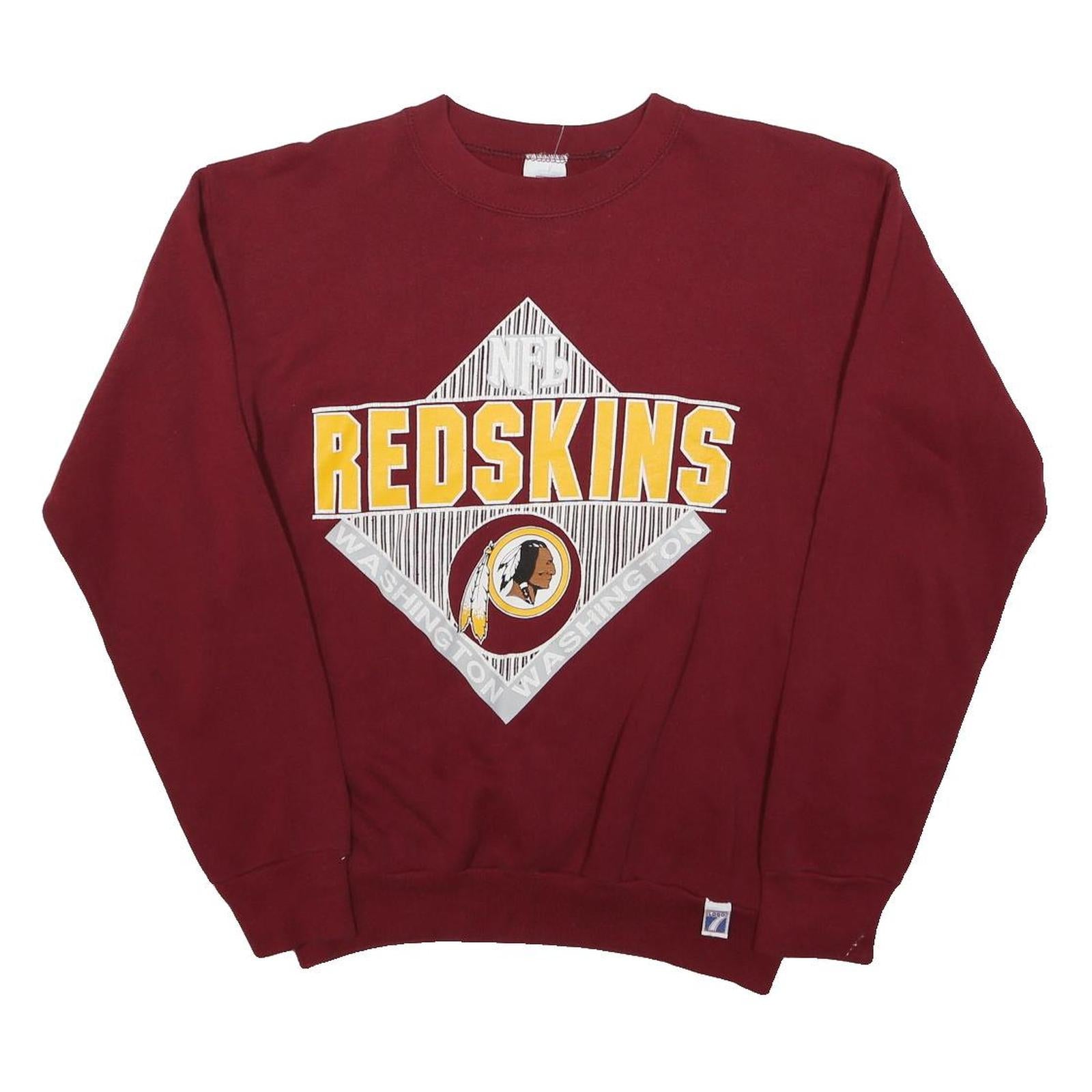 LOGO 7 Womens Maroon Redskins Crew Neck M Cotton Blend Sweatshirt NFL