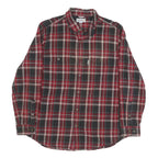 CARHARTT Mens Red & Black Check Shirt L Casual Workwear Button Down Cotton Blend