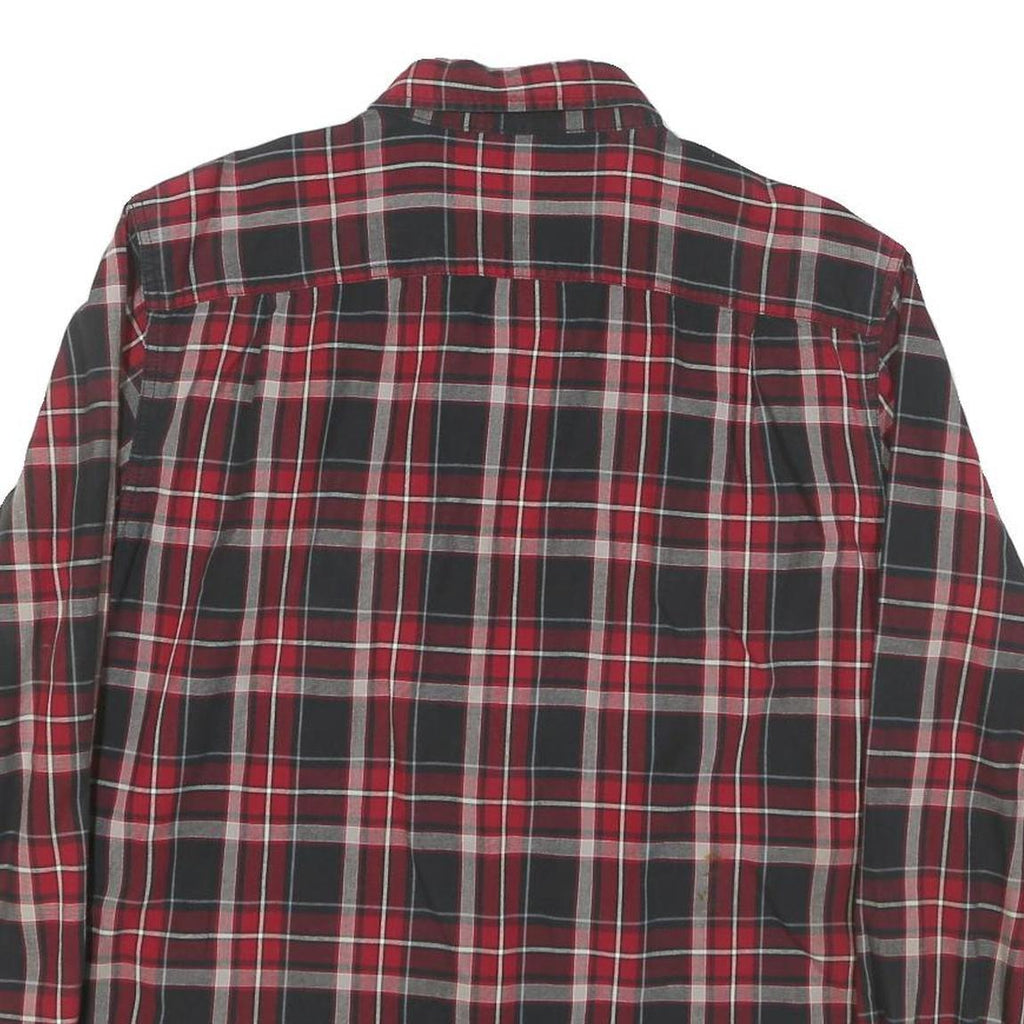 CARHARTT Mens Red & Black Check Shirt L Casual Workwear Button Down Cotton Blend