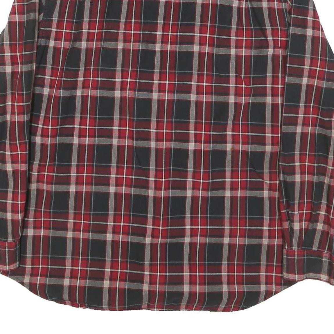 CARHARTT Mens Red & Black Check Shirt L Casual Workwear Button Down Cotton Blend
