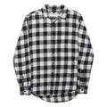 TOPMAN Mens Black & White Check Shirt M Cotton Blend Casual Long Sleeve