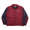 REEBOK Boys Maroon & Navy Zip Jacket XL Polyester Plain Sportswear Casual