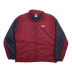 REEBOK Boys Maroon & Navy Zip Jacket XL Polyester Plain Sportswear Casual