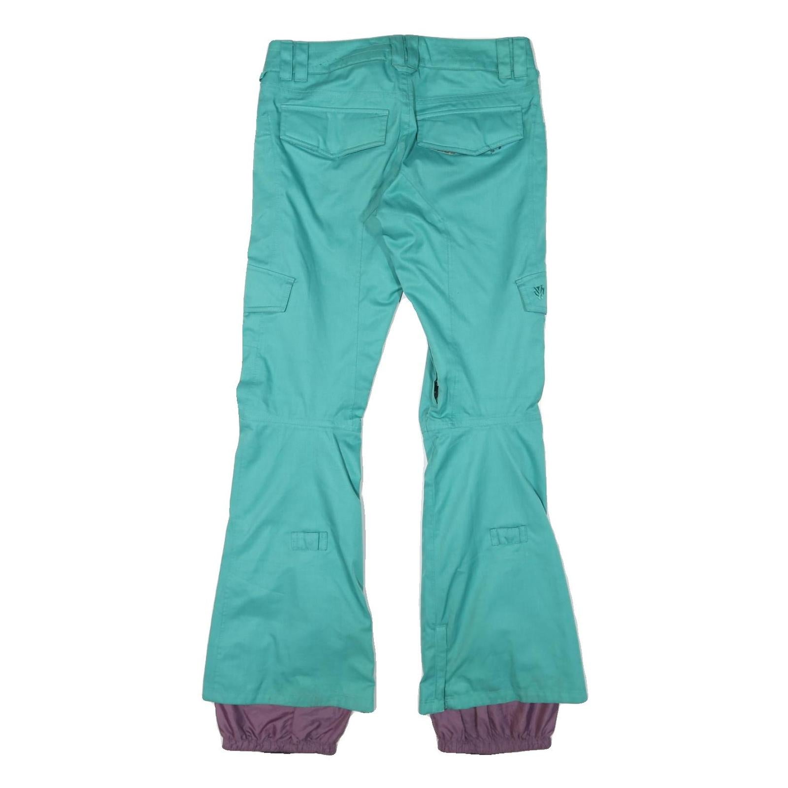 BURTON Mens Polyester Blend Blue Regular Flared Trousers W34 L31 Outdoor Winter