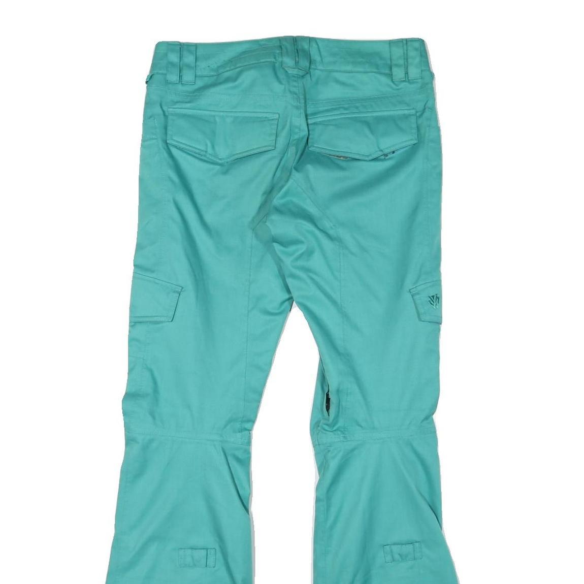 BURTON Mens Polyester Blend Blue Regular Flared Trousers W34 L31 Outdoor Winter