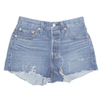 LEVI'S Cut Off 501 Womens Denim Shorts Blue M W29