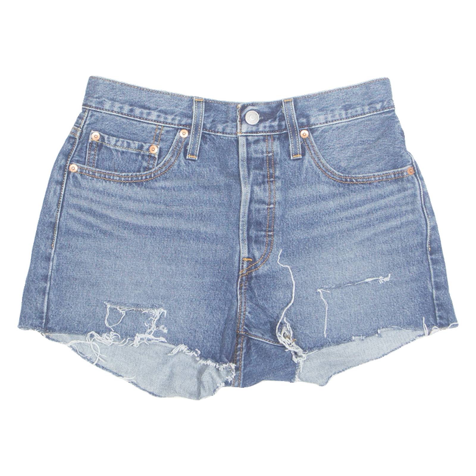 LEVI'S Cut Off 501 Womens Denim Shorts Blue M W29