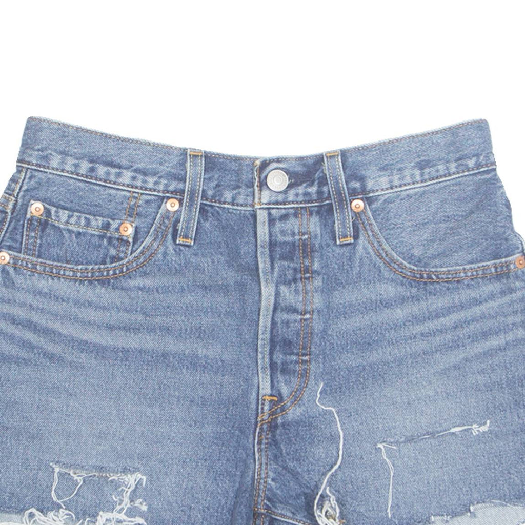 LEVI'S Cut Off 501 Womens Denim Shorts Blue M W29