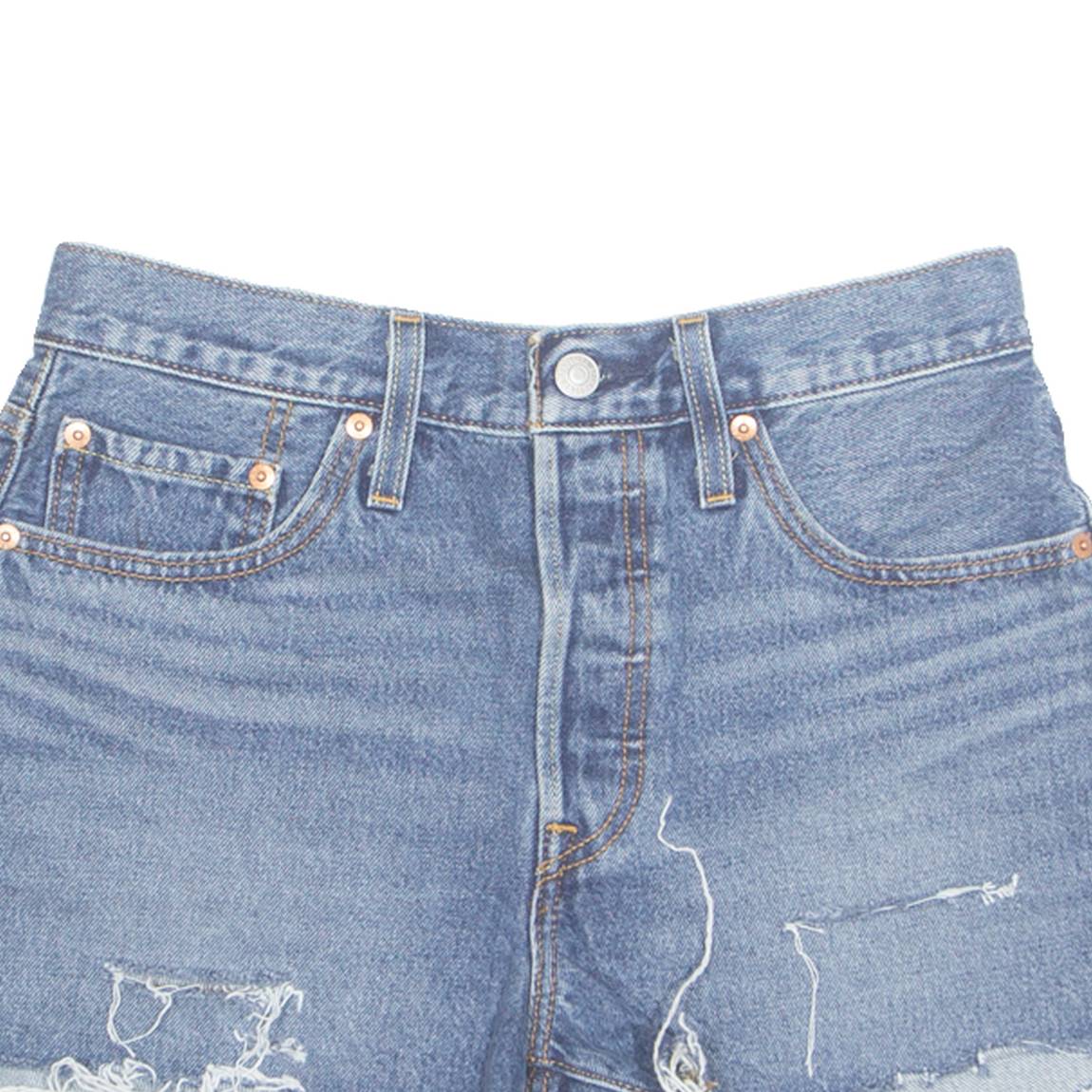 LEVI'S Cut Off 501 Womens Denim Shorts Blue M W29