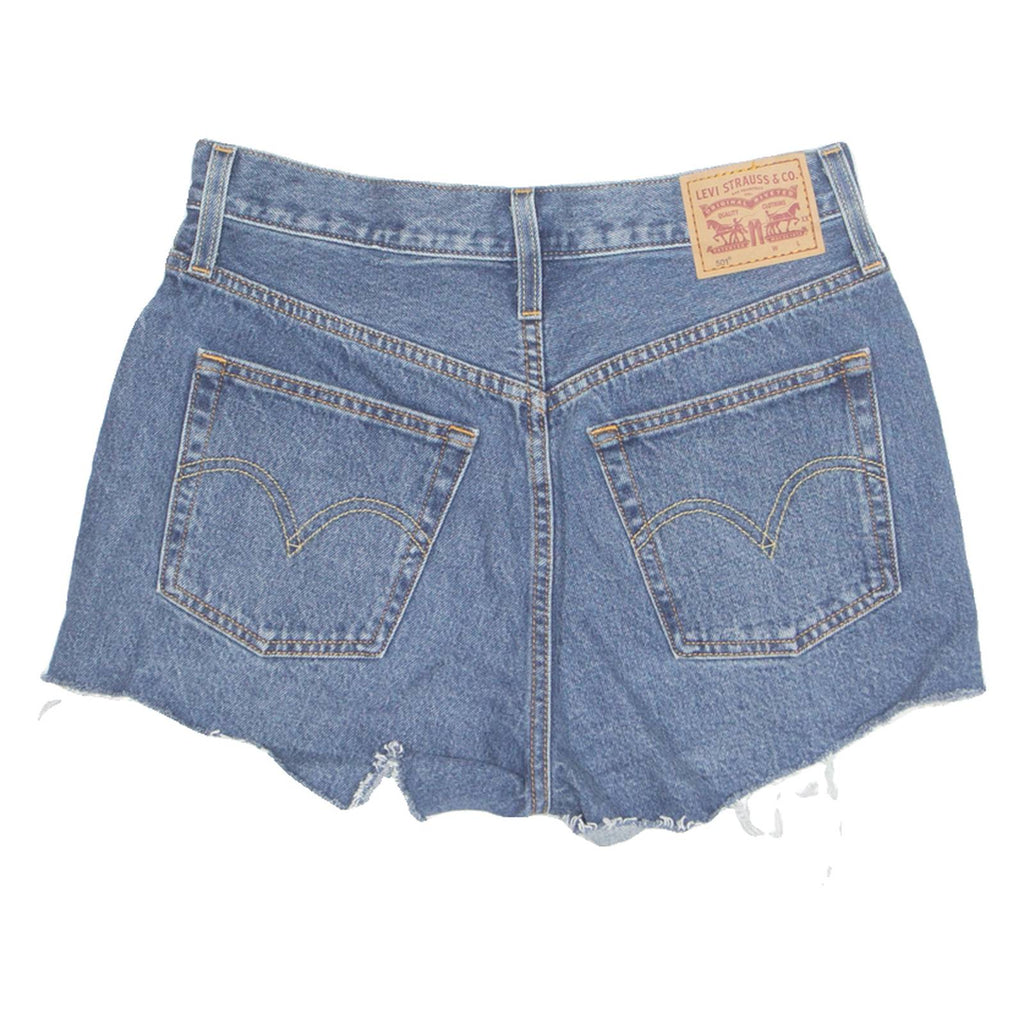 LEVI'S Cut Off 501 Womens Denim Shorts Blue M W29