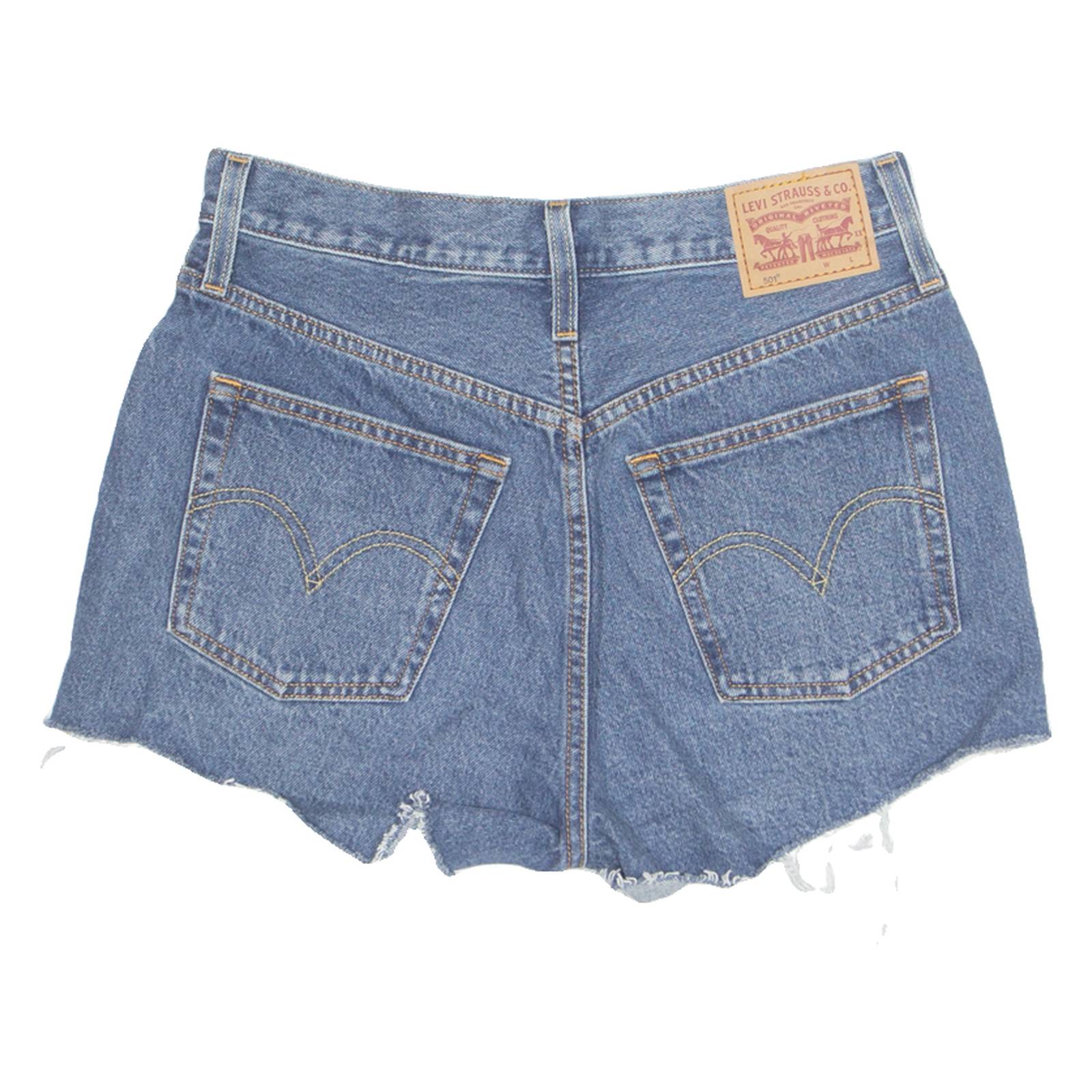 LEVI'S Cut Off 501 Womens Denim Shorts Blue M W29