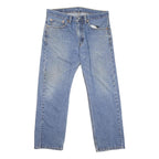 LEVI'S 505 Mens Jeans Blue Regular Straight Denim Medium W34 L29 Classic Fit
