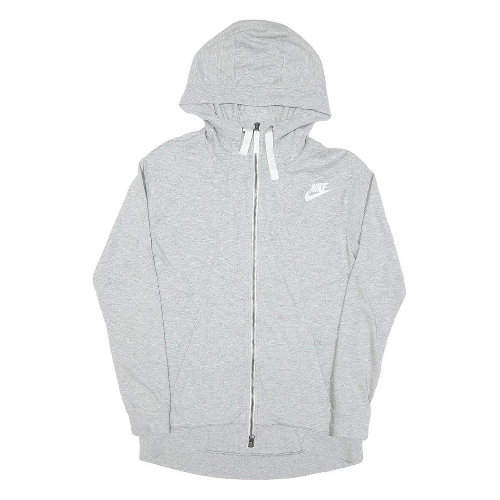 NIKE Mens Grey Hoodie XS Zip Up Lightweight Cotton Casual Sports Sweatshirt
