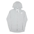 NIKE Mens Grey Hoodie XS Zip Up Lightweight Cotton Casual Sports Sweatshirt