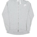 NIKE Mens Grey Hoodie XS Zip Up Lightweight Cotton Casual Sports Sweatshirt