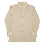 L. HUBSCHER Mens Plain Shirt Beige Long Sleeve S