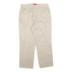 UNO DUE TRE Womens Regular Beige Polyester Blend Cargo Trousers W34 L27 Button