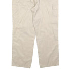 UNO DUE TRE Womens Regular Beige Polyester Blend Cargo Trousers W34 L27 Button