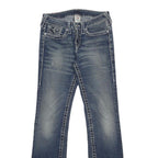 TRUE RELIGION Womens Slim Blue Denim Medium Jeans W29 L31 Classic Stitching