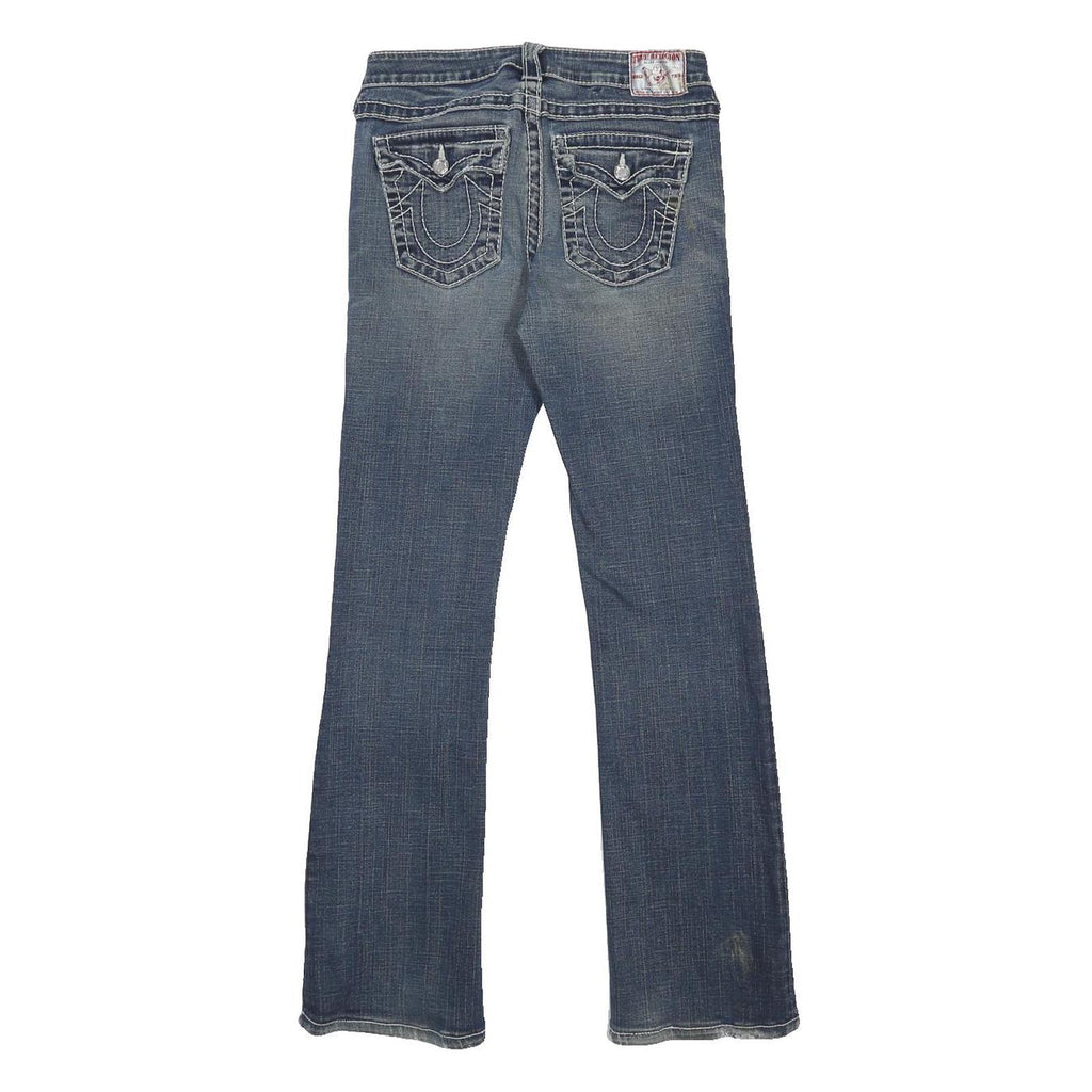 TRUE RELIGION Womens Slim Blue Denim Medium Jeans W29 L31 Classic Stitching