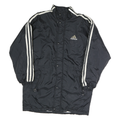 ADIDAS Mens Black & White Athletic Zip Jacket M Polyester Sportswear Track