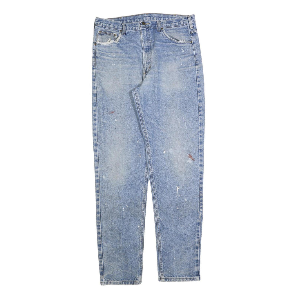 CARHARTT Mens Regular Fit Blue Denim Plain Jeans W36 L36 Workwear Zip Fly