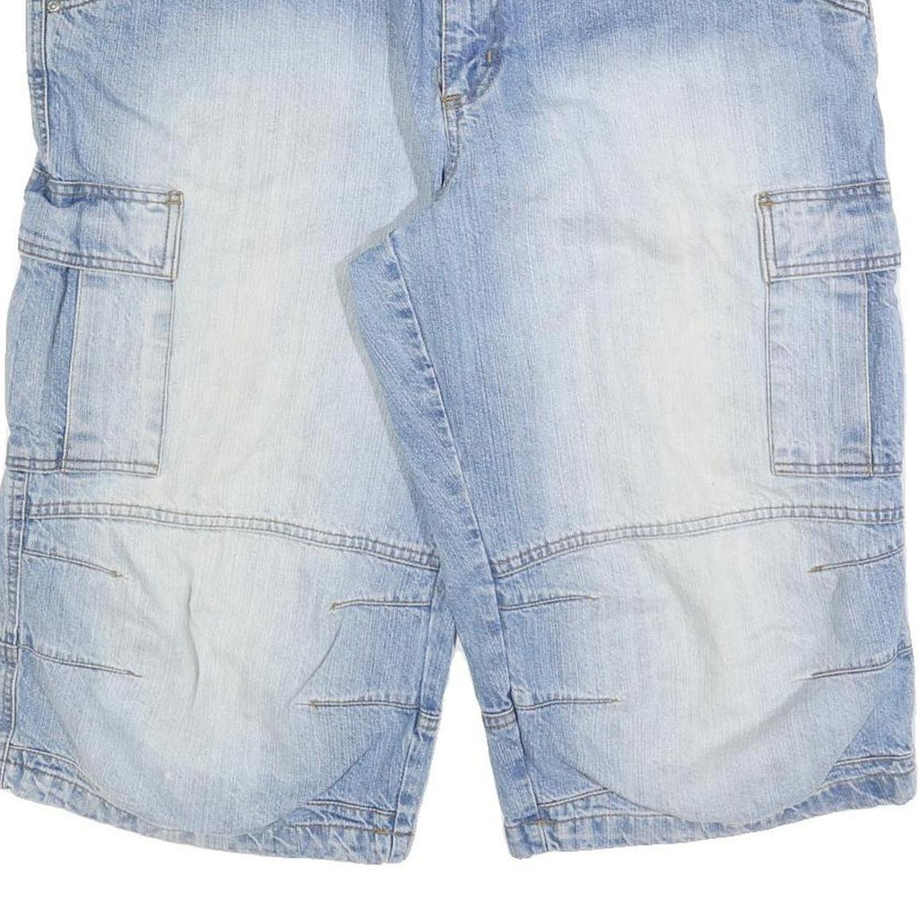 REJECT Mens Shorts Blue Casual Cargo 2XL W44 Cotton Blend