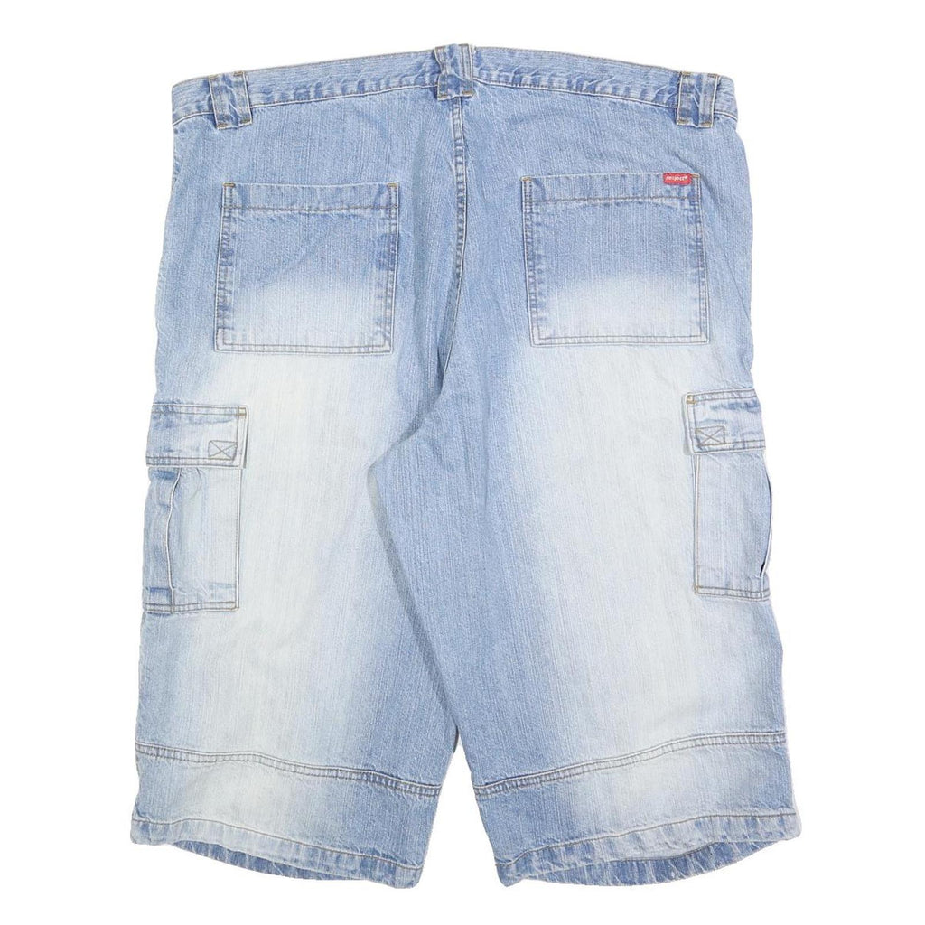 REJECT Mens Shorts Blue Casual Cargo 2XL W44 Cotton Blend